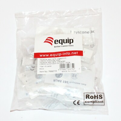 Equip Keystone Jack ungeschirmt Cat.6 LSA Stecker 8er Set, 769213