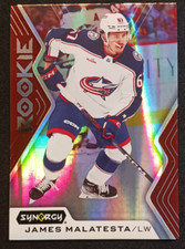 2024-25 UPPER DECK SYNERGY Rookies RED 120 James Malatesta RC BLUE JACKETS