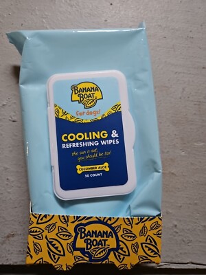 Banana Boat Cooling & Refreshing Wipes for Dogs - Cucumber Aloe - 50 Count