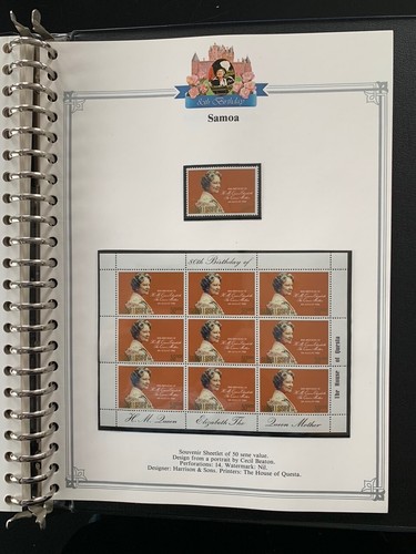 COMMONWEALTH 1980 QUEEN MOTHER 90th BIRTHDAY STAMP ALBUM INC MNH COLLECTION - Picture 8 of 9