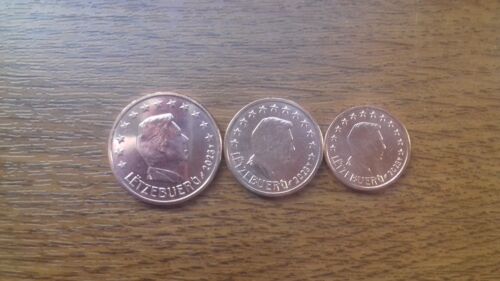 Luxembourg les 3 cuivrées 1 2 5 cents neuves 2023 - Photo 1/1