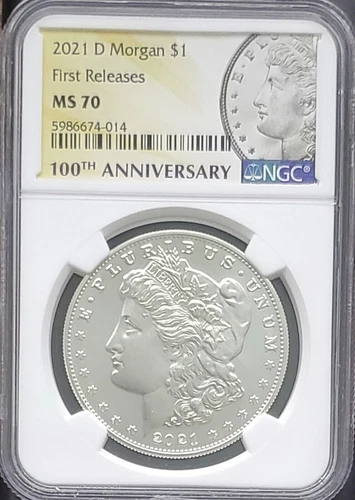 2021 D Morgan Silver Dollar - Privy Mark NGC MS70 RARE Denver ~ First Release