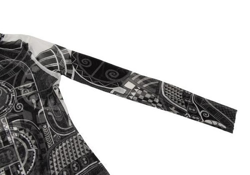 Unbranded Ethnic Printed Turtle Neck Mesh T Shirt Size XS-S(K-140392) - Picture 6 of 12