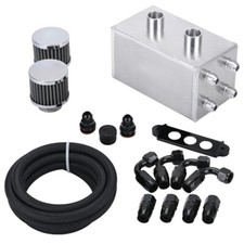 Pro Series Oil Catch Can For Honda Civic Acura Integra 4 Port 10AN With Hoses