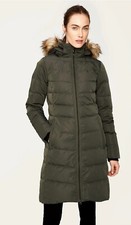 Lole Women’s Katie Jacket 550 Down Khaki Green Fur Hood $390 Sz Xl Parka Nwt
