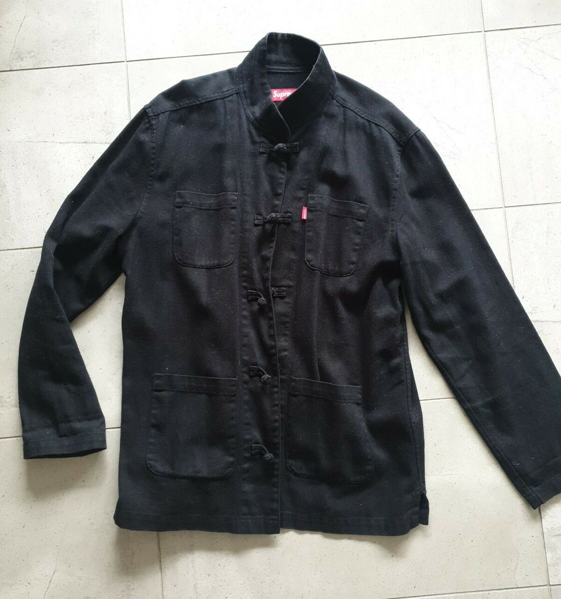Supreme Mandarin collar jacket M hoodie coat Jacket black Supreme Mandarin collar jacket M hoodie coat Jacket black