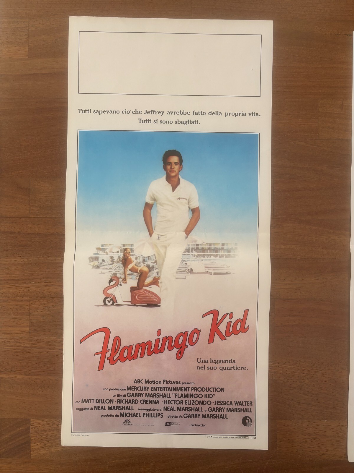 Locandina originale film Flamingo Kid (1984) - Regia di Garry Marshall