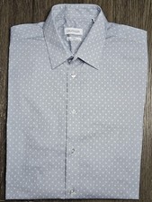 Mens Calvin Klein Steel Non Iron Long Sleeve Button Up Shirt Size 16 32/33