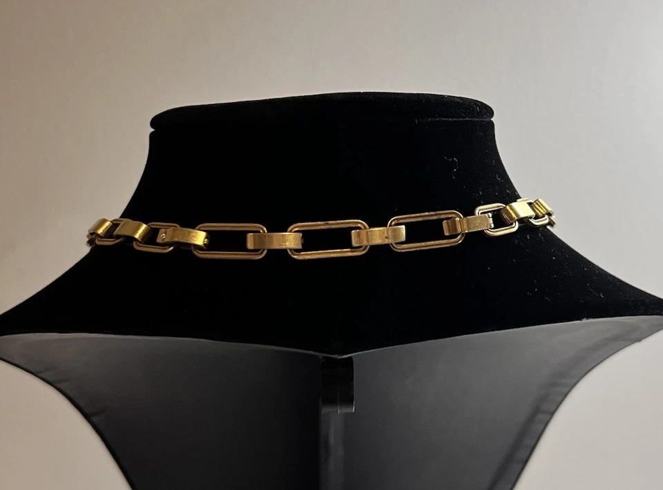 Collar Stella & Dot Oro Cepillado Antiguo Grueso Cuelga Dije Cadena Foto 3 de 4