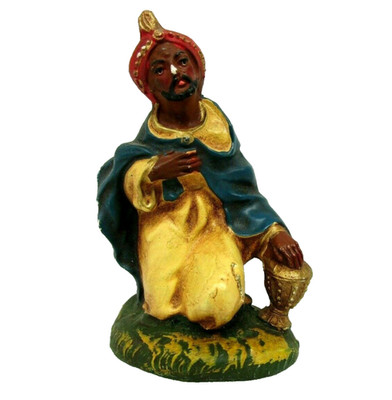 Vintage Plaster Christmas Nativity Figure Wiseman King 3 Replacement Piece Italy