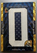 2008 Topps Letterman Chris Johnson Rookie SUPERFRACTOR 1/1 Worn LETTER Refractor