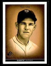 2002 SP Legendary Cuts #51 Mel Ott Card New York Giants