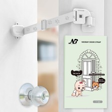 Neobay Child Proof Door Lock Adjustable Cat Latch, No Basic, White