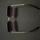 CHANEL Women’s Rimless Geometric Sunglasses Gold Metal Frame Purple Gradient — photo 3