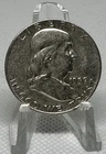 1959 AU Franklin Half Dollar Philadelphia 50C Business .900 Silver