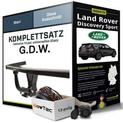Für LAND ROVER Discovery S. II L550 Anhängerkupplung starr +eSatz 13pol uni. 20-