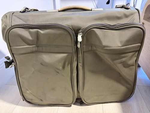 Briggs & Riley Garment Bag, Olive Green, Fair/Good Condition