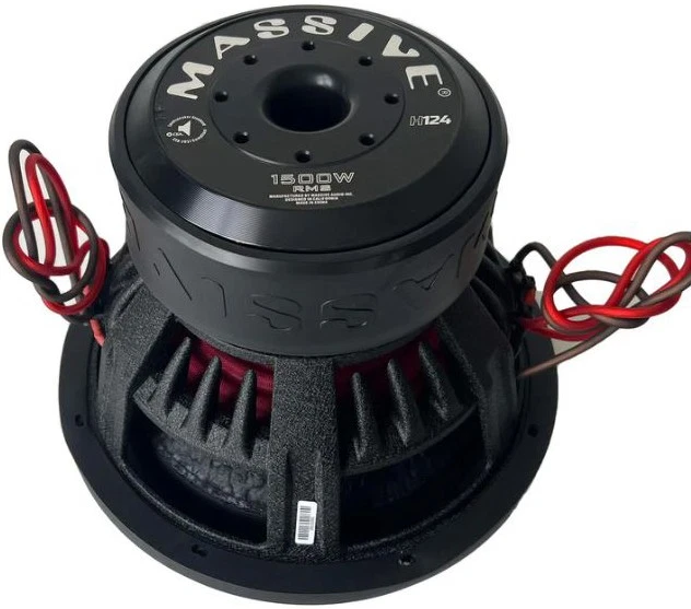 (2) MEGA SUBWOOFERS DE COMPETICIÓN DE AUDIO MASIVO HIPPO H124 12” 4 OHMIOS DVC (1 PAR) Foto 3 de 4