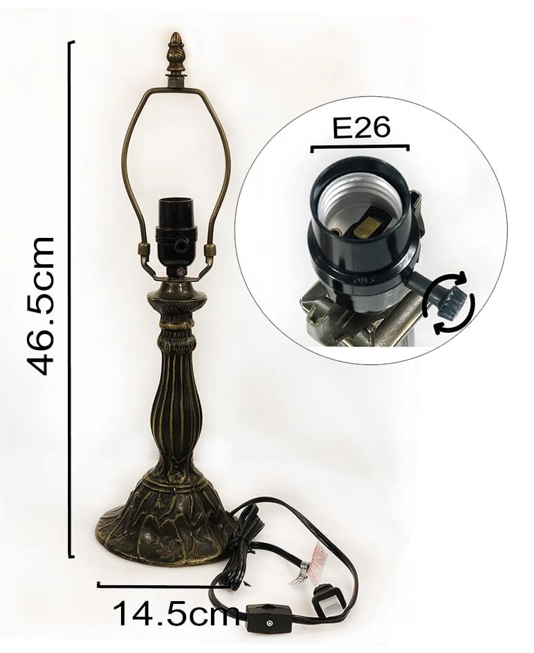 Lamp Base for 10-14 in Shade, Metal, Antique Copper Finish - Image 2 of 4