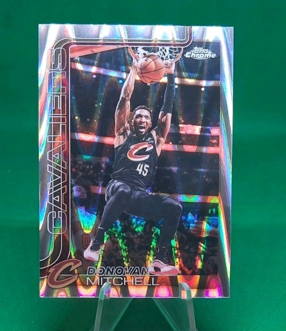 2025-26 Topps Chrome Update Raywave Donovan Mitchell Cleveland Cavaliers