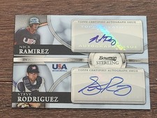 2010 Bowman Sterling USA Dual Autograph Nick Ramirez Steve Rodriguez Card BSDA18