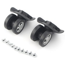 1 set W045 Replacement Luggage Spinner 360°universal Wheel Black