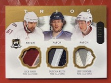 2013-14 The Cup Trios Triple Patch Duncan Keith Rick Nash Jeff Skinner #’d 10/10