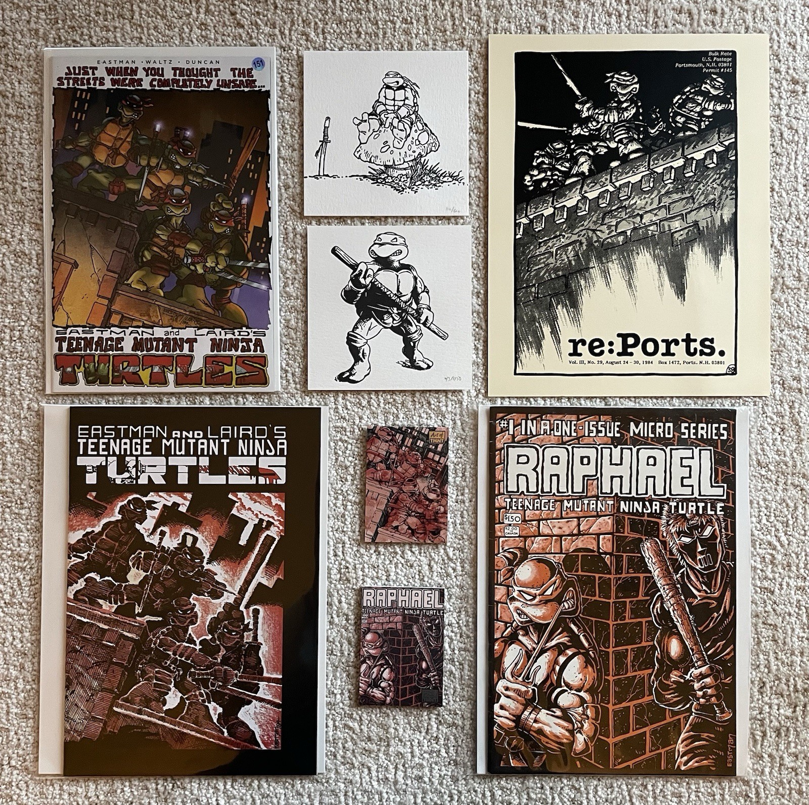 TMNT Vol. I #1 1st Print 40th Anniversary Reproduction + Raphael #1 First Print