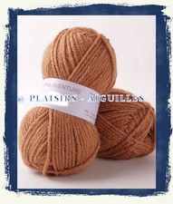 4 PELOTES DE LAINE PHIL AVENTURE COGNAC Neuves