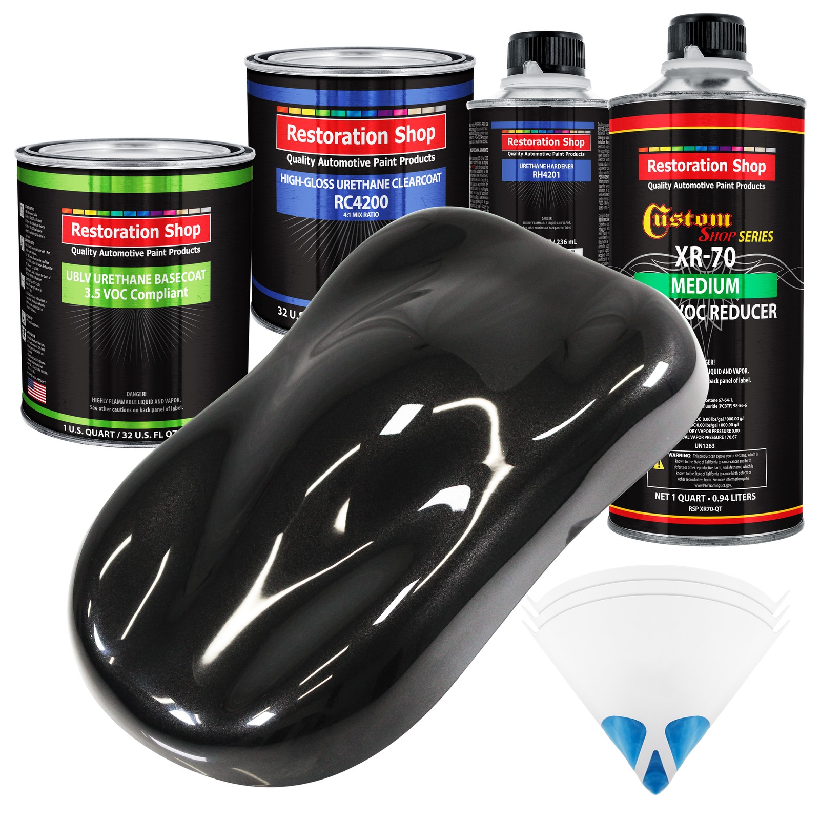 Black Diamond Firemist Quart Low VOC Urethane Basecoat Auto Paint Kit