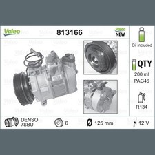 Klimakompressor VALEO 813166 Keilrippenriemen R134a - 1 Stück