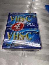 New Sealed Panasonic TC-30 4-Pack VHS-C 90 Min Super High Grade Tapes