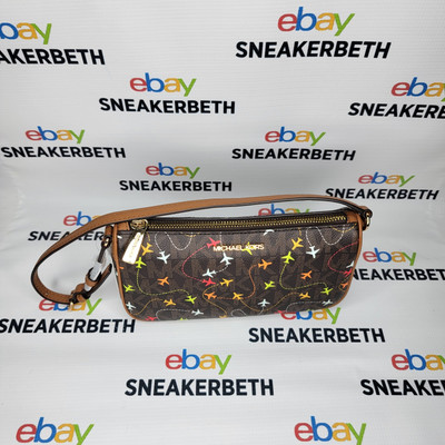 Michael Kors Jet Set Medium Carryall Airplane Print Shoulder Bag