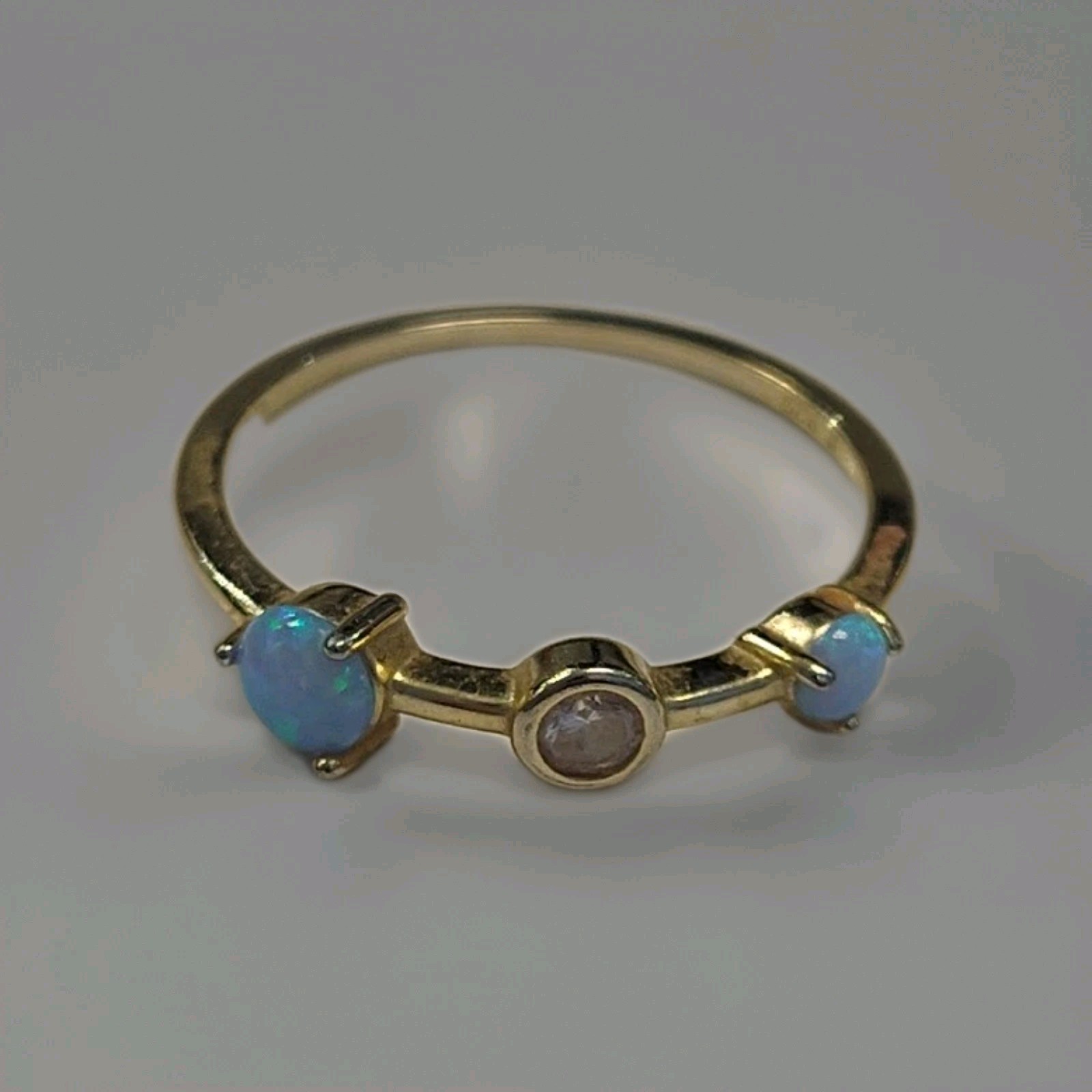 Opal Stackable Rings Gold Plated Sterling Silver … - image 3