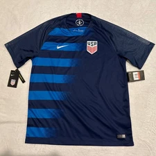 2018 Nike Men’s United States Away Blue Soccer Jersey Large L US USMNT USA