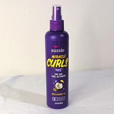 Aussie Miracle Curls Curl Activator Spray Coconut Oil Curl Enhancing 8.5 oz
