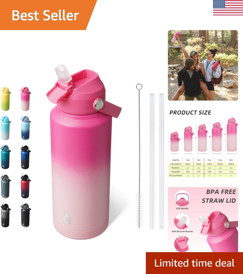 With Wide Mouth & Straw Cap
