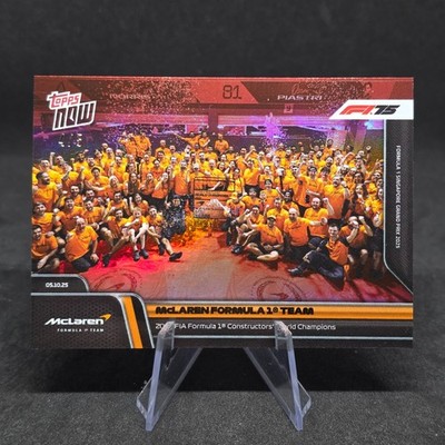 2025 Topps NOW F1 MCLAREN FORMULA 1 TEAM Constructors Champions Red Foil /5 #66