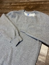 Vintage 90  s Russell Athletic Blank Crewneck Sweatshirt Womens Small Gray