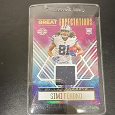 PANINI 2021 ILLUSIONS FOOTBALL SIMI FEHOKO ROOKIE MEMORABILIA COWBOYS #GE-SF
