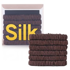 6Pcs Silk Hair Ties Small 22 Momme 100 Pure Mulberry Silk Scrunchies for Women