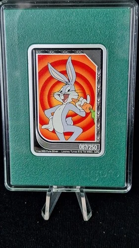 Agoro 1 oz .999 Fine Silver Bar colorized "Looney Tunes" #067/250