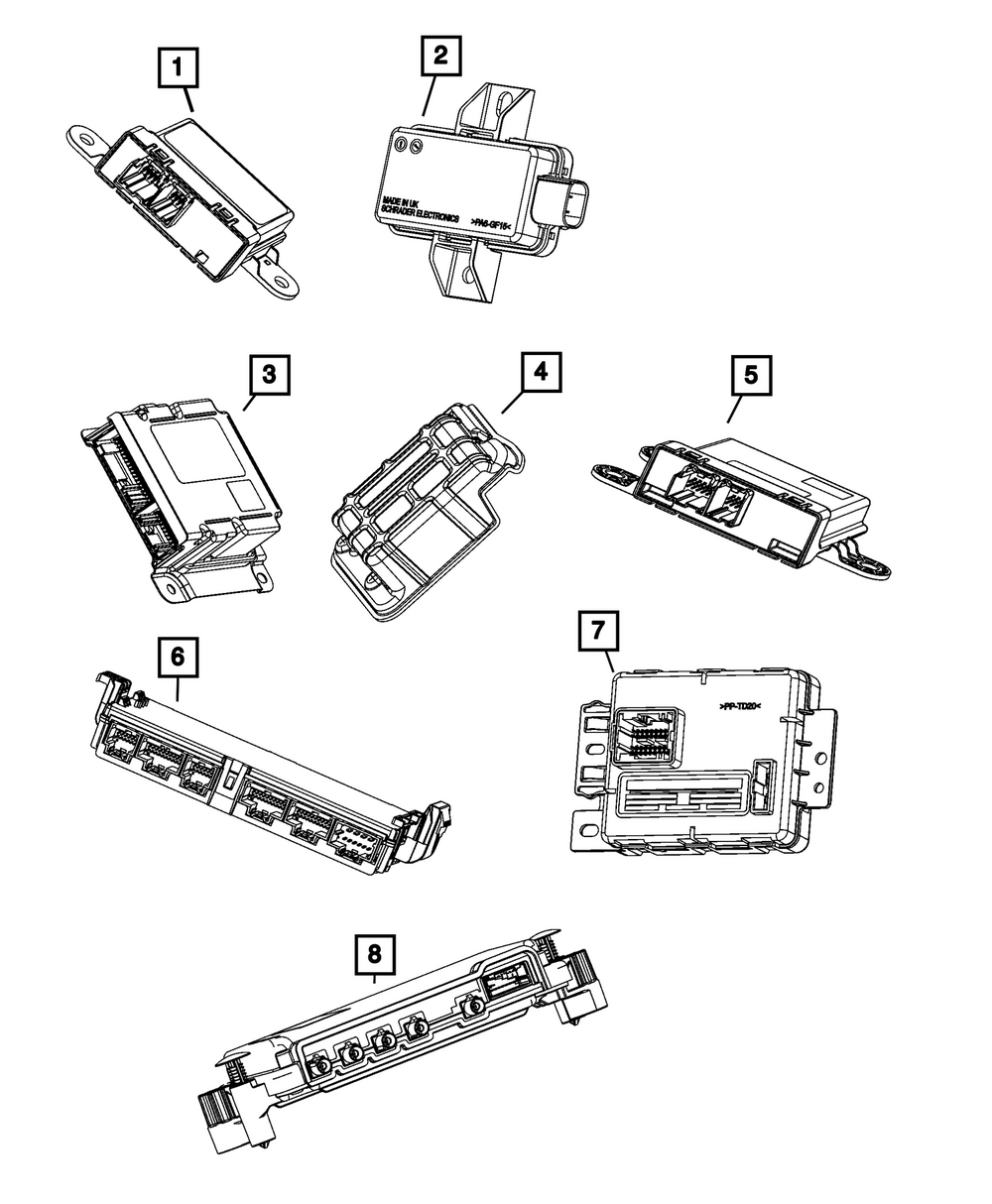 Genuine Mopar Park Assist Module 68523370AB
