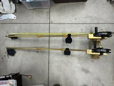 Big Jon Manual Downriggers (2)  - Gold Edition - 48 inch adjustable booms - nice