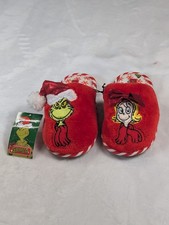 Dr. Seuss The Grinch  Cindy Lou Who Christmas Slippers Kids Size 7-8 NEW