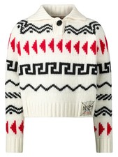 N 21 Sweater Ivory Wool Blend Collared Girl's 10 Boutique Designer Jumper 237