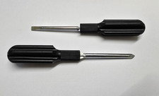 Reversible Double Ended Screwdrivers 2-in-1 Flat Slot & Philips Cross Head X 2