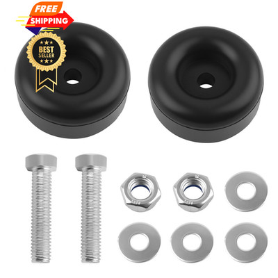 2PCS 2.5 Inch Trailer Door Bumper Rubber 2.53*2.53*1.07 inch, Black 
