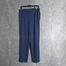 Nike Track Pants Mens Medium Navy Blue Training Athletic Zipper Bottoms Swoosh