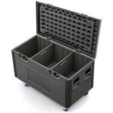 44" x 22" x 24"Cable Trunk Road Case w/Casters and Divider Stackable Road Case